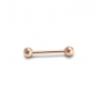 Gold Solid Straight Bar and 2 solid Balls Gold Solid Straight Bar and 2 solid Balls