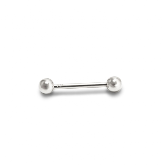 Gold Solid Straight Bar and 2 solid Balls Gold Solid Straight Bar and 2 solid Balls