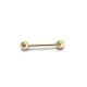 Gold Solid Straight Bar and 2 solid Balls Gold Solid Straight Bar and 2 solid Balls