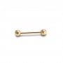 Gold Solid Straight Bar and 2 solid Balls Gold Solid Straight Bar and 2 solid Balls