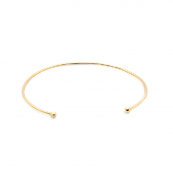 Gold Bangle Tube 1.4mm with 3mm Balls