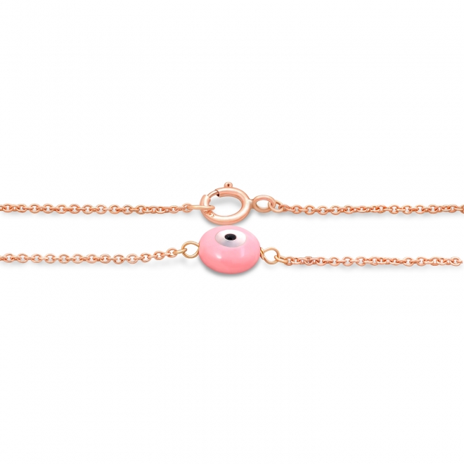 Gold Bracelet Pink Evil Eye Gold Bracelet Pink Evil Eye