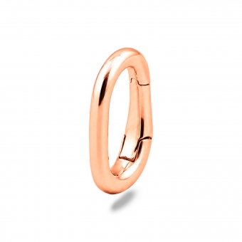 Oval Hinged Clasp Charm Holder