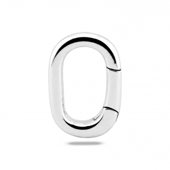 Oval Hinged Clasp Charm Holder