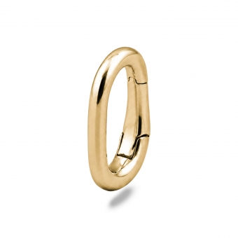 Oval Hinged Clasp Charm Holder