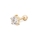 Gold Helix Piercing with 4.5mm Gemstone Gold Helix Piercing with 4.5mm Gemstone