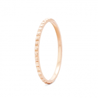 Gold Ring With Rectangle Pattern