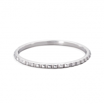 Gold Ring With Rectangle Pattern