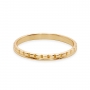 Gold Ring With Round and Rectangle Pattern