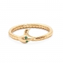 Snake Gold Ring with Gemstones Eyes Snake Gold Ring with Gemstones Eyes