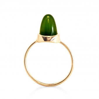 10mm Cabochon Cut Gold Ring