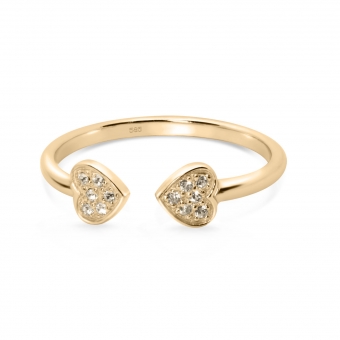 Duo Fluorescent Corazón Ring