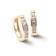 Yellow Gold CZ set Huggie Earring (By Piece) Yellow Gold CZ set Huggie Earring (By Piece)