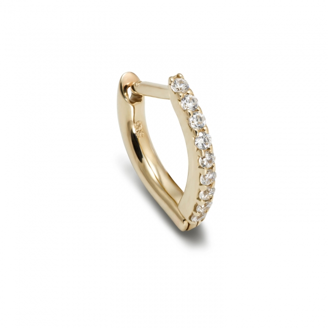 Gold Diamonds Archer Huggie Earrings (By Piece)
