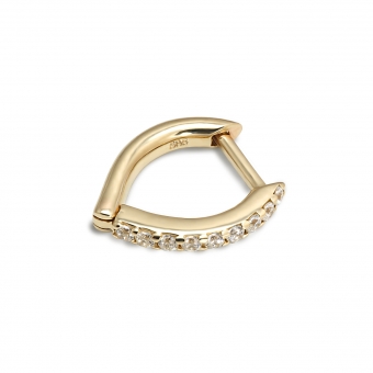 Gold Diamond Huggie Earrings (By Piece)