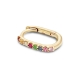 Yellow Gold Oval Multi-Stone Huggie Earrings (By Piece) Yellow Gold Oval Multi-Stone Huggie Earrings (By Piece)