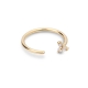 Yellow Gold Circular Nose Hoop with 3 Diamonds Yellow Gold Circular Nose Hoop with 3 Diamonds