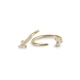 Yellow Gold Circular Nose Hoop with 3 Diamonds Yellow Gold Circular Nose Hoop with 3 Diamonds