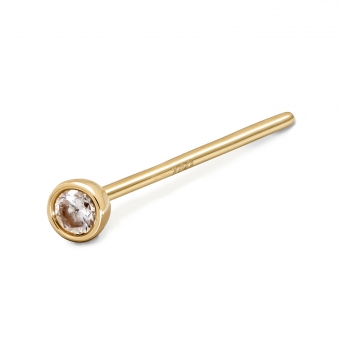 Gold 2.2mm Diamond Nose Stud