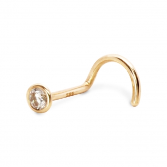 Nose Stud light weight with 1.6mm gemstone