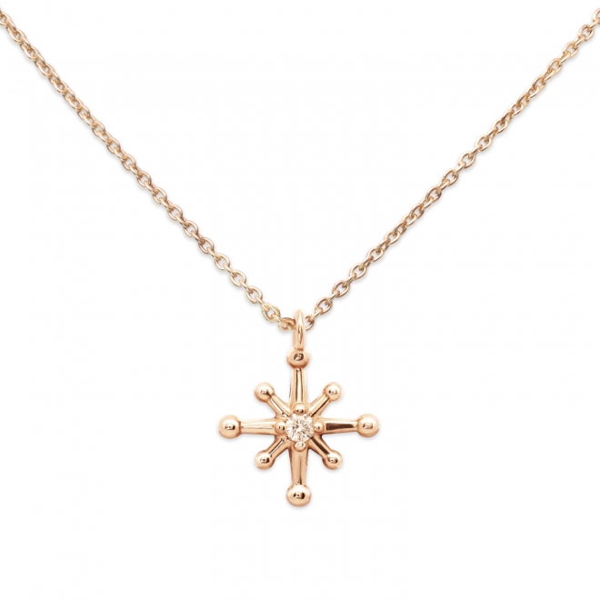 Gold Star shape Diamond Necklace Gold Star shape Diamond Necklace