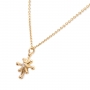 Gold Star Shape Necklace with Solitaire Gemstone