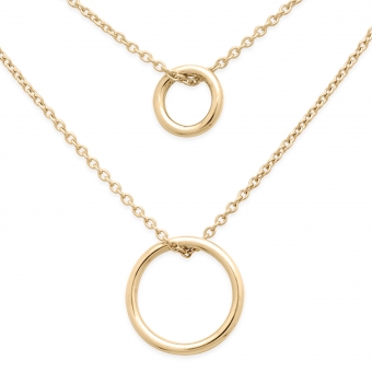 4mm Circle Gold Ring Necklace