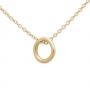 4mm Circle Gold Ring Necklace