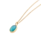 Yellow Gold Treated Opal 0.04ct Oval Shape Necklace Yellow Gold Treated Opal 0.04ct Oval Shape Necklace