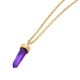 Yellow Gold Top Grade Amethyst crystal Shape Necklace Yellow Gold Top Grade Amethyst crystal Shape Necklace