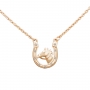 Gold Horse and Horseshoe Stone Necklace Gold Horse and Horseshoe Stone Necklace
