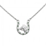 Gold Horse and Horseshoe Stone Necklace Gold Horse and Horseshoe Stone Necklace