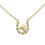 Gold Horse and Horseshoe Stone Necklace Gold Horse and Horseshoe Stone Necklace