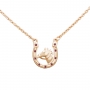 Gold Horse and Horseshoe Stone Necklace Gold Horse and Horseshoe Stone Necklace