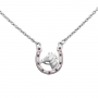 Gold Horse and Horseshoe Stone Necklace Gold Horse and Horseshoe Stone Necklace