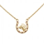 Gold Horse and Horseshoe Stone Necklace Gold Horse and Horseshoe Stone Necklace
