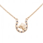 Gold Horse and Horseshoe Stone Necklace Gold Horse and Horseshoe Stone Necklace