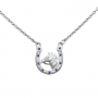 Gold Horse and Horseshoe Stone Necklace Gold Horse and Horseshoe Stone Necklace