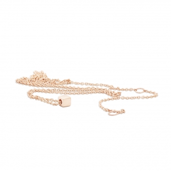 Gold 2.85mm Perfect Square Box Necklace
