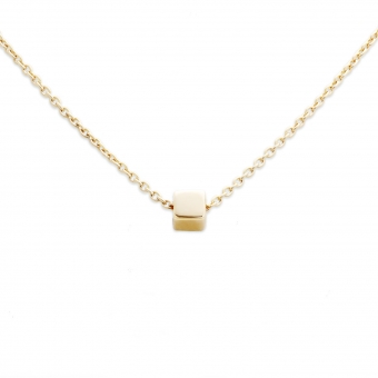 Gold 2.85mm Perfect Square Box Necklace