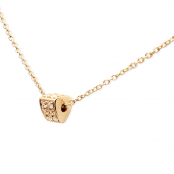 18pcs Gemstones Beautiful Triangle Necklace