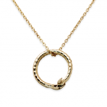 Tail Chasing Snake Solid Gold Ring