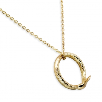 Tail Chasing Snake Solid Gold Ring