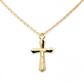 Religious Cross Shape with Diamonds Pendent