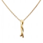 Solid Gold Knot Pendant with 1.5mm diamonds