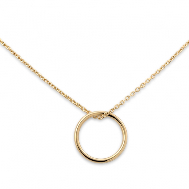 Gold 8mm Ring Necklace
