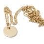 Solid Gold 8mm Disk Necklace
