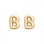 B Letter Balloon Stud Gold Earrings