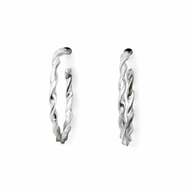 Solid Gold Twisted Hoop Stud Earrings Solid Gold Twisted Hoop Stud Earrings