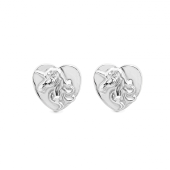 Embossed Unicorn Head Stud Earrings Embossed Unicorn Head Stud Earrings